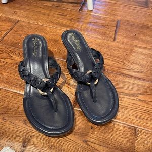 Lilly Pulitzer Navy Wedges